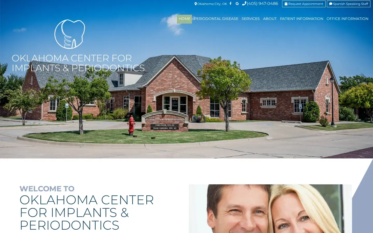 Homepage preview of Oklahoma Center for Implants...
