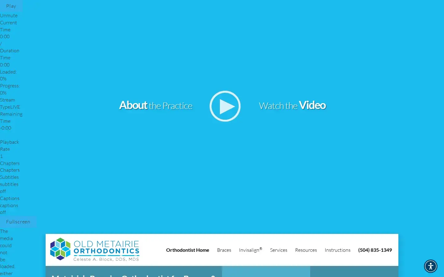 Homepage preview of Old Metairie Orthodontics: Dr. Celeste A. Block, DDS, MDS