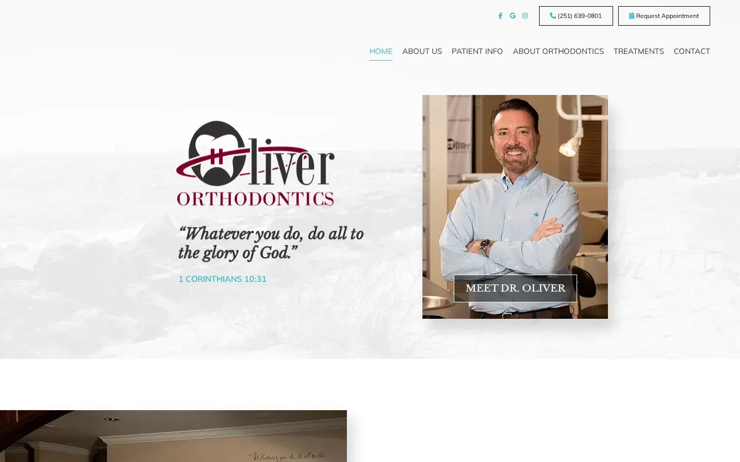 Homepage preview of Oliver Orthodontics
