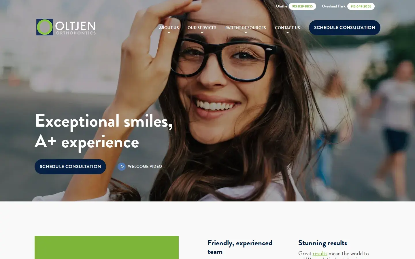 Homepage preview of Oltjen Orthodontics - Dr. Jay Oltjen