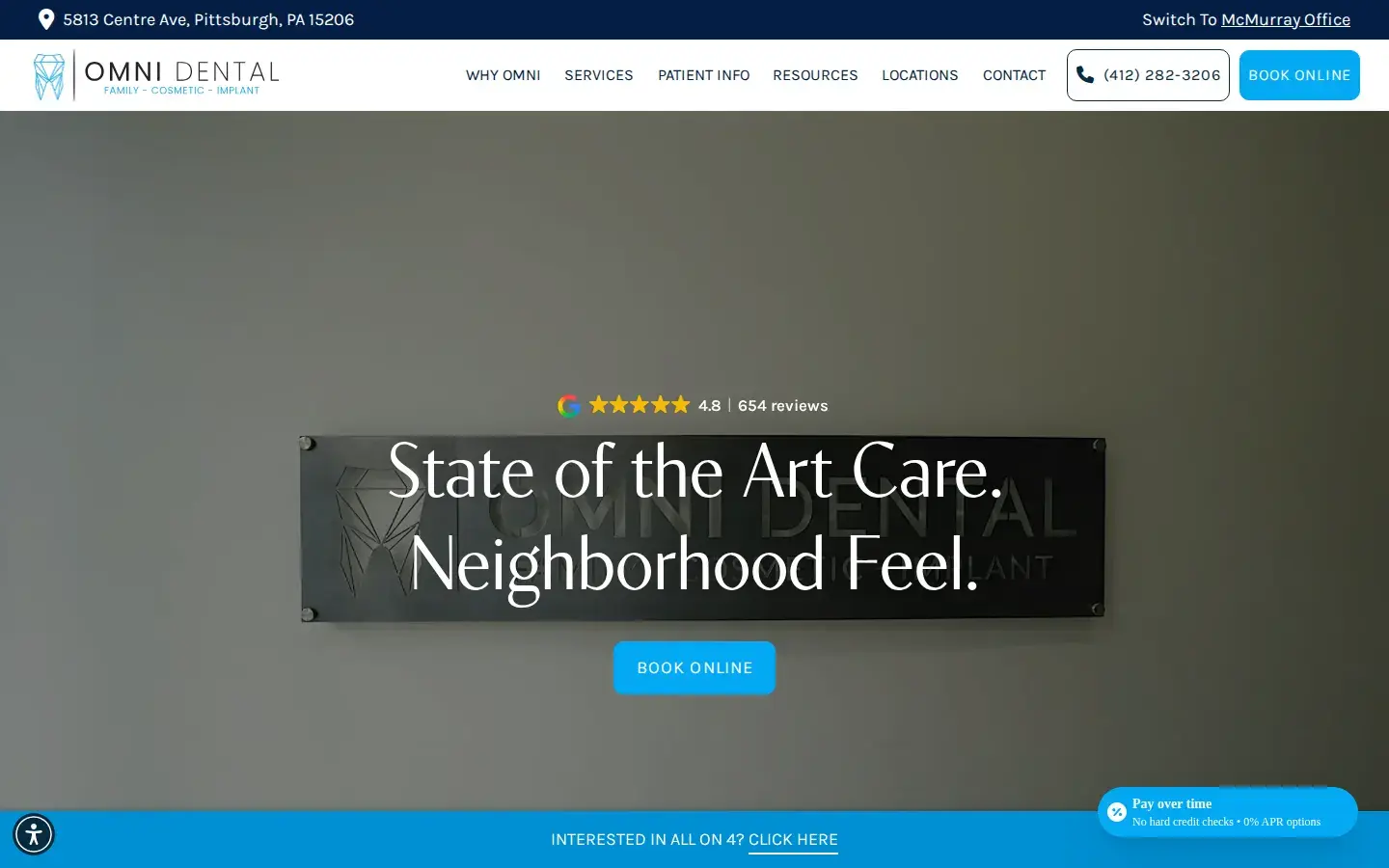 Homepage preview of Omni Dental Shadyside