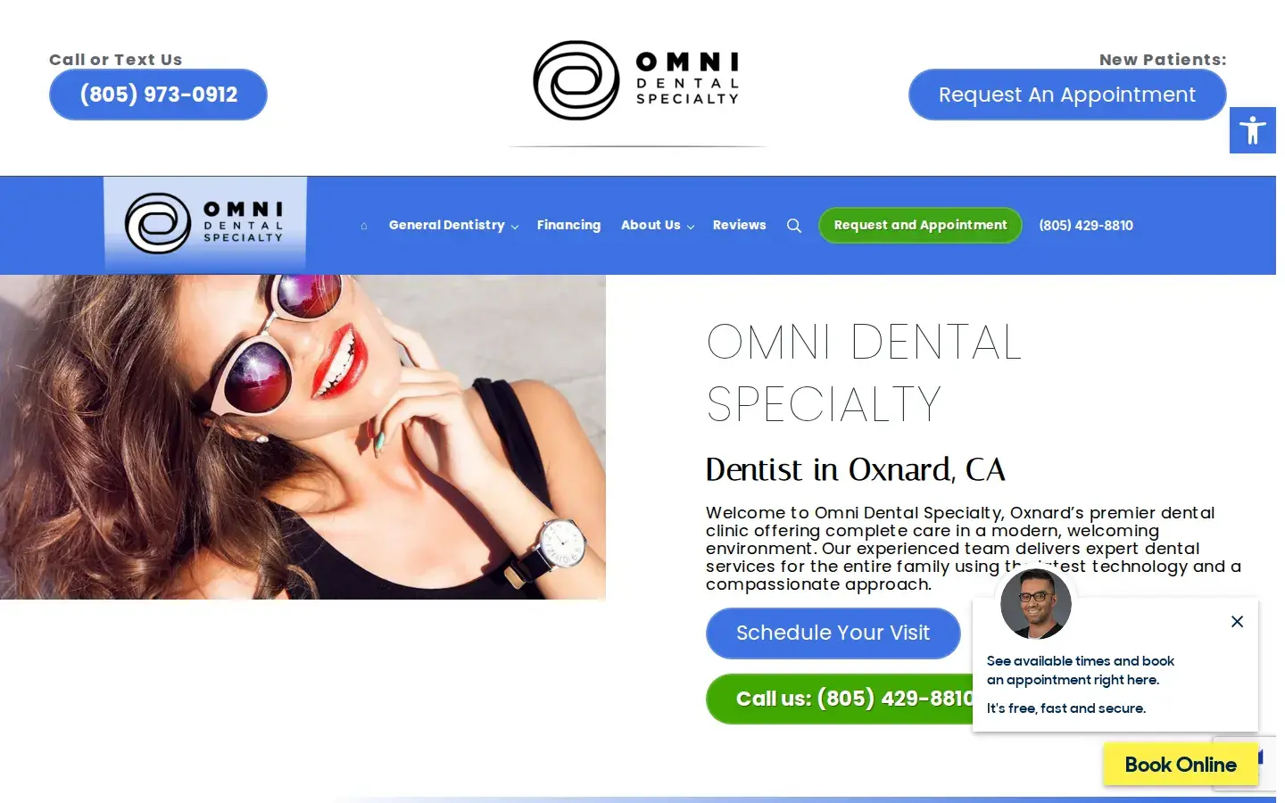 Homepage preview of Omni Dental Specialty
