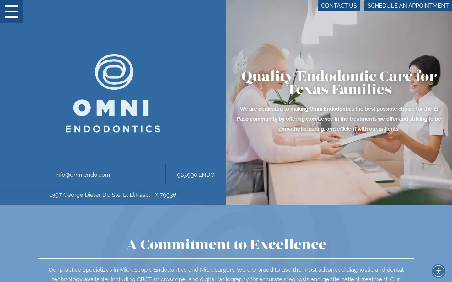 Homepage preview of Omni Endodontics
