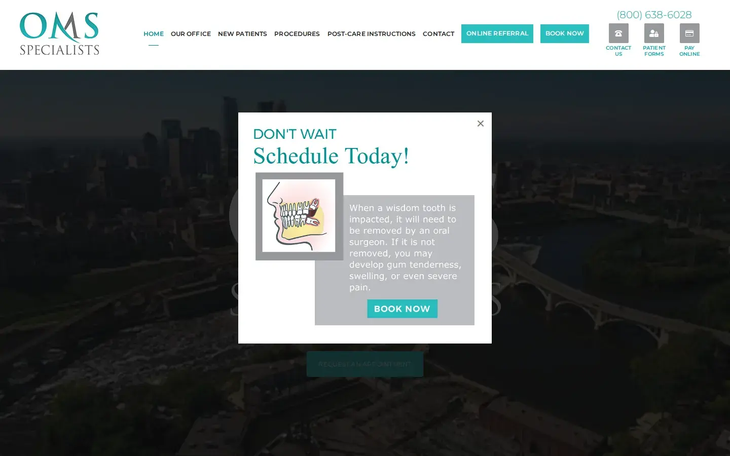 Homepage preview of OMS Specialists