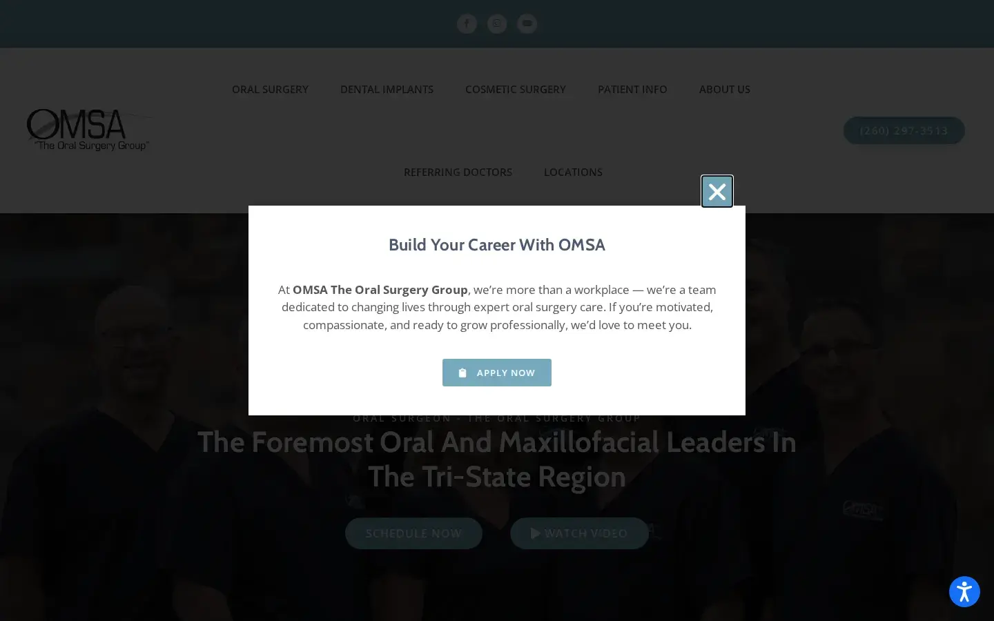 Homepage preview of OMSA: The Oral Surgery Group