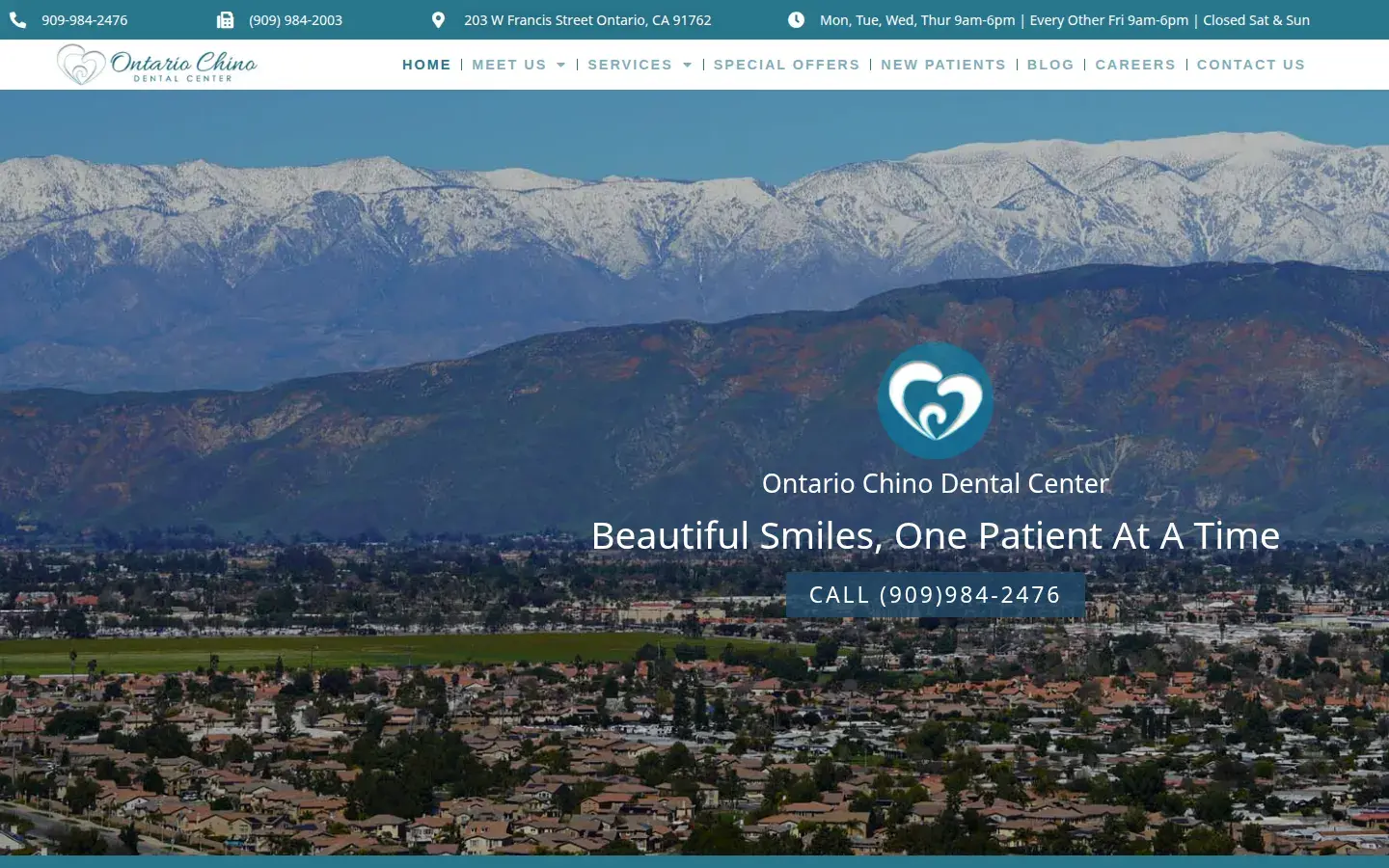 Homepage preview of Ontario Chino Dental Center