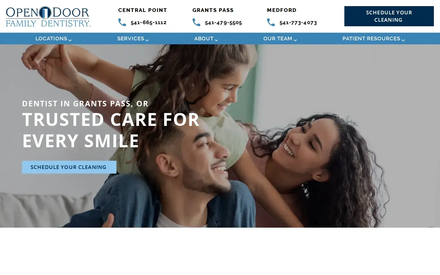 Homepage preview of Open Door Family Dentistry