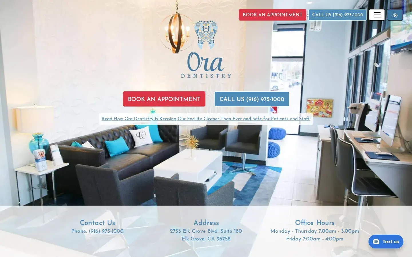 Homepage preview of Ora Dentistry