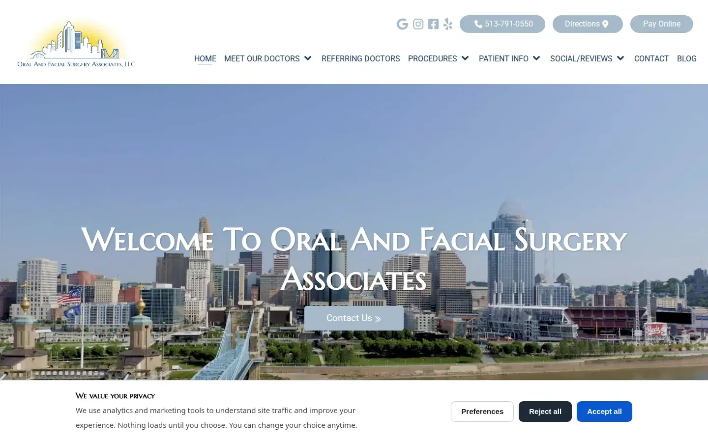 Homepage preview of Oral & Facial Surgery Associates