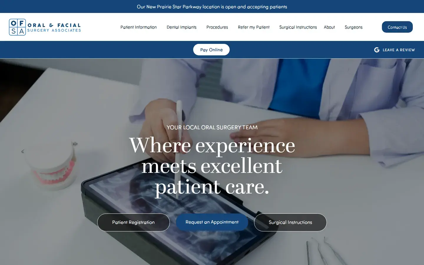Homepage preview of Oral & Facial Surgery Associates