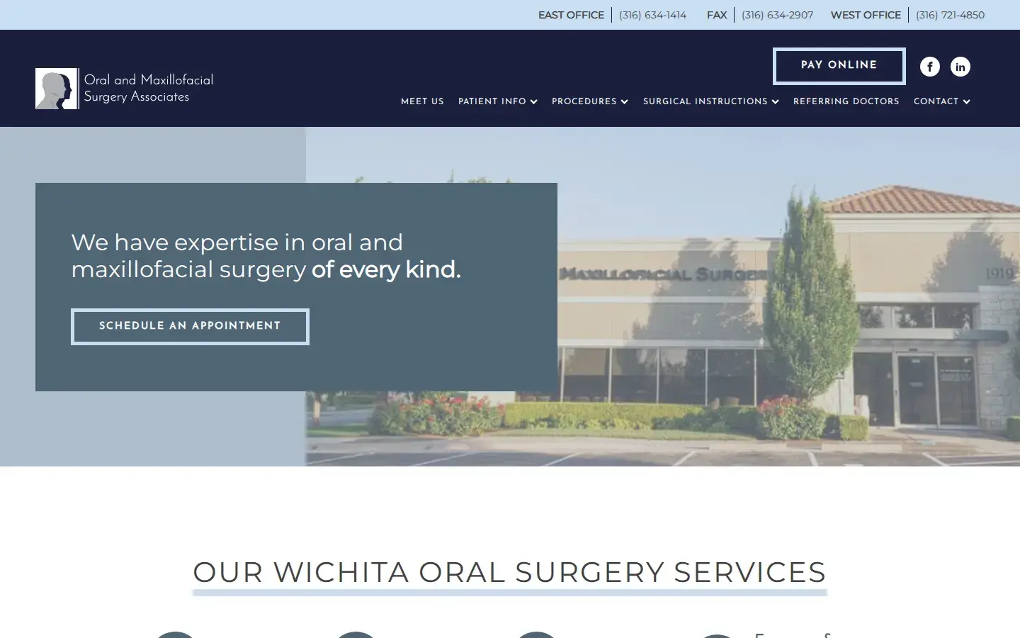 Homepage preview of Oral and Maxillofacial Surgery Associates