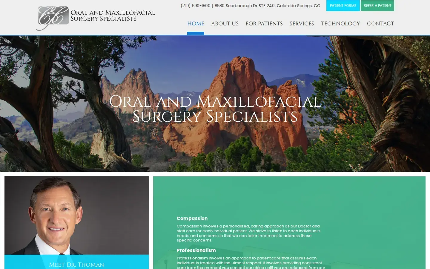 Homepage preview of Oral and Maxillofacial Surgery Specialist P.C. (Dr. Thoman)