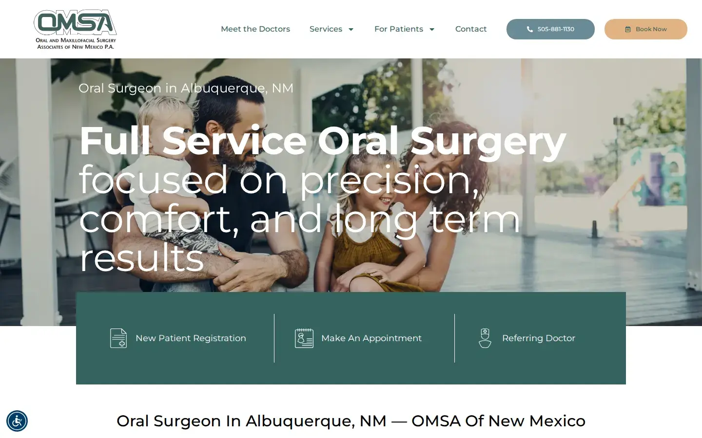 Homepage preview of Oral-Maxillofacial Surgery Associates of New Mexico, P.A.