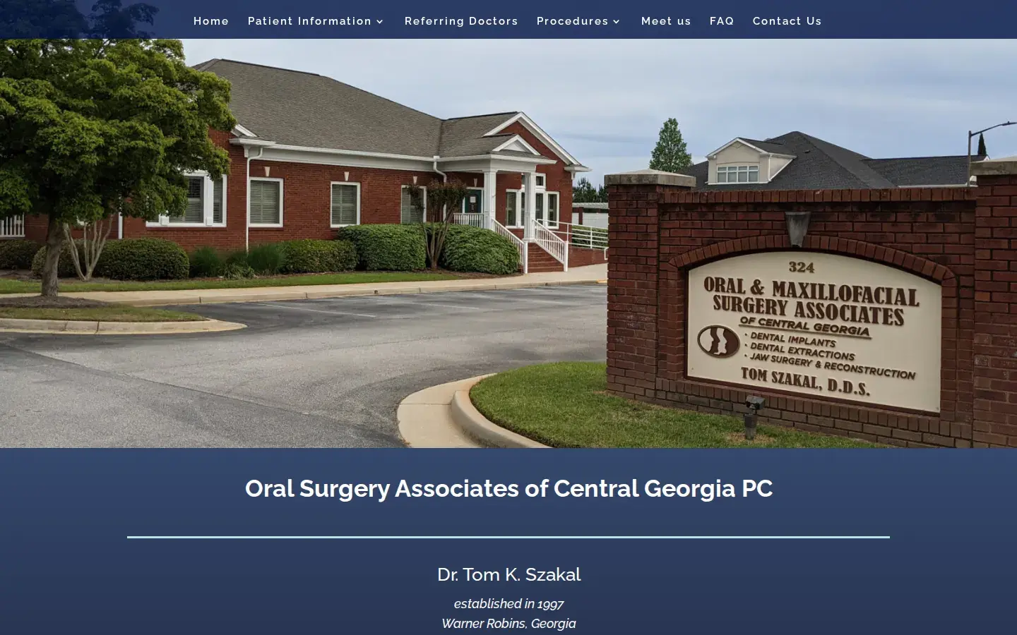 Homepage preview of Oral Surgery Associates-Central GA
