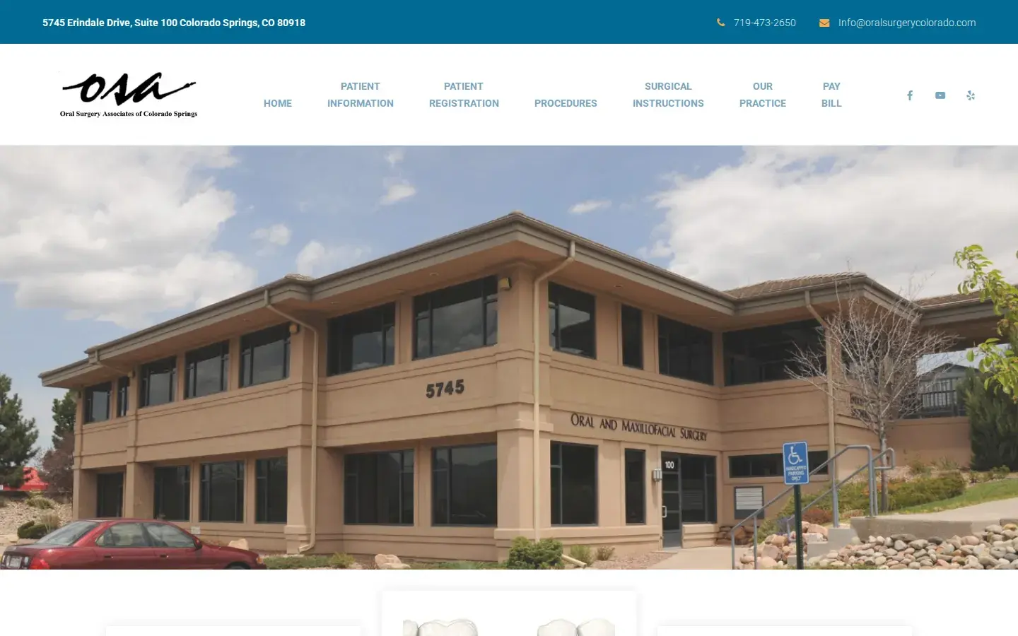Homepage preview of Oral Surgery Associates of Colorado Springs