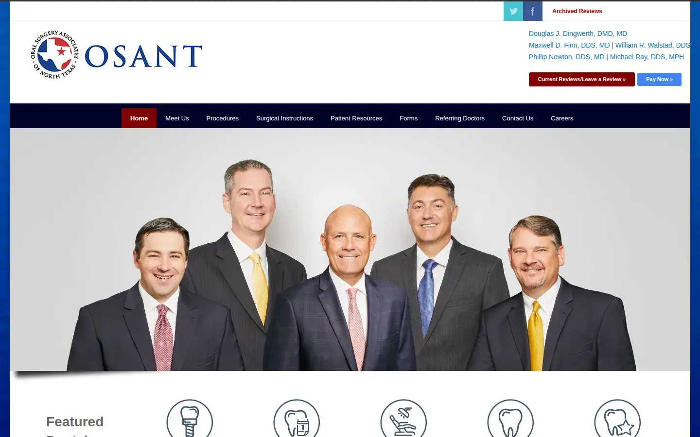 Homepage preview of Oral Surgery Associates of North Texas
