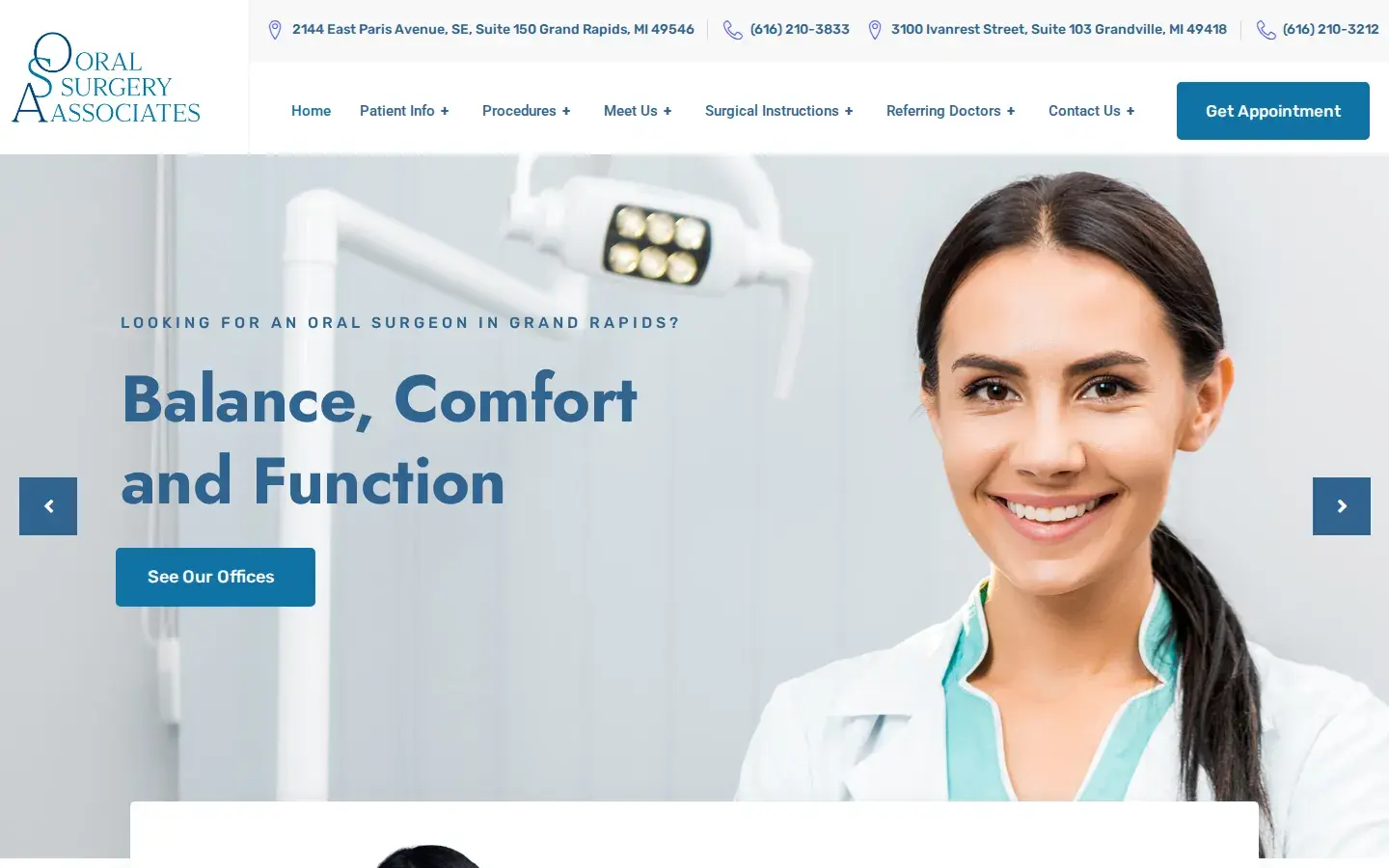 Homepage preview of Oral Surgery Associates PC