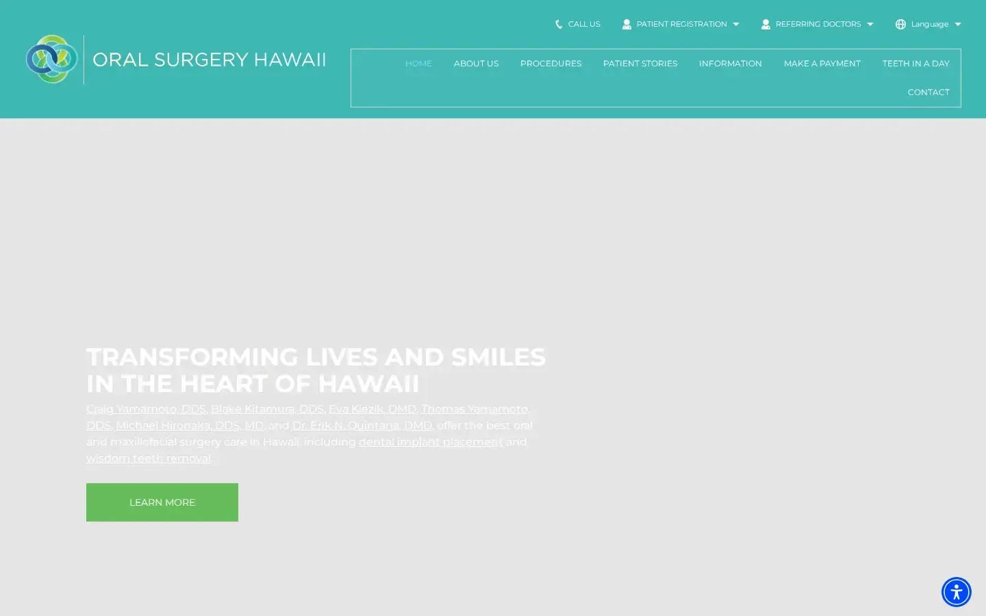 Homepage preview of Oral Surgery Hawaii, Dental Implants and Wisdom Teeth