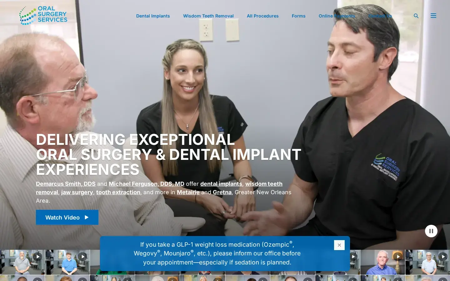 Homepage preview of Oral Surgery Services, Dental Implants & Wisdom Teeth