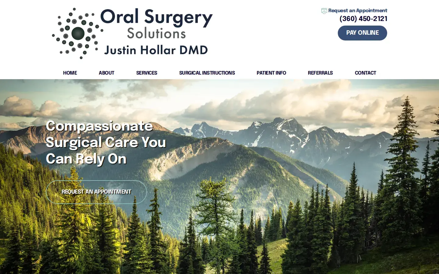 Homepage preview of Oral Surgery Solutions – Justin Hollar, DMD