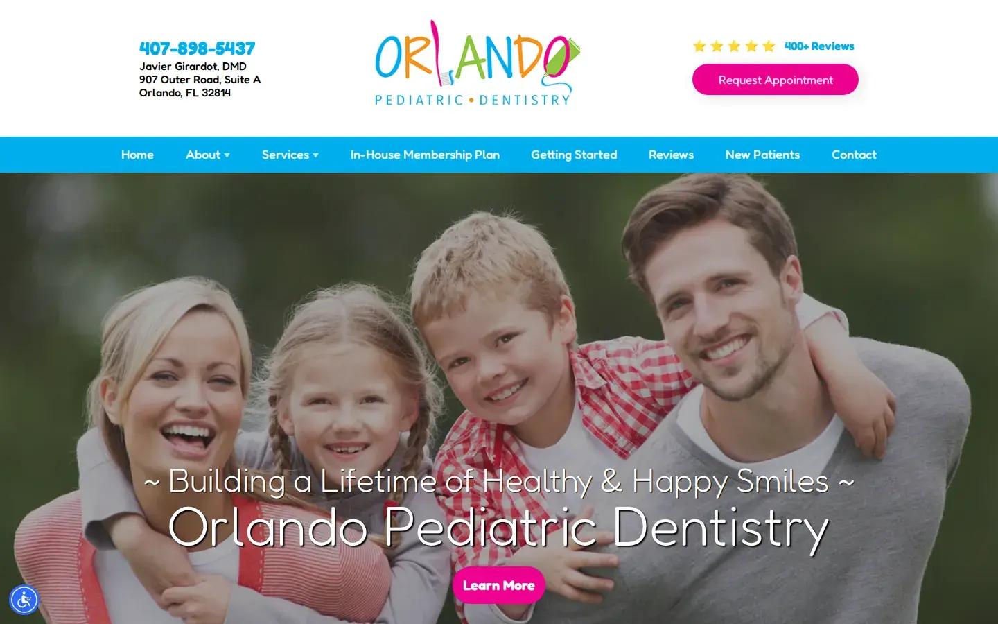 Homepage preview of Orlando Pediatric Dentistry