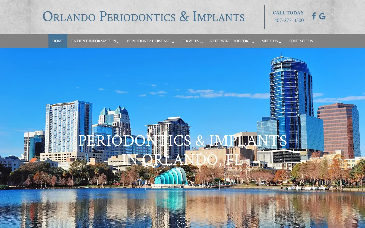 Homepage preview of Orlando Periodontics and Implants