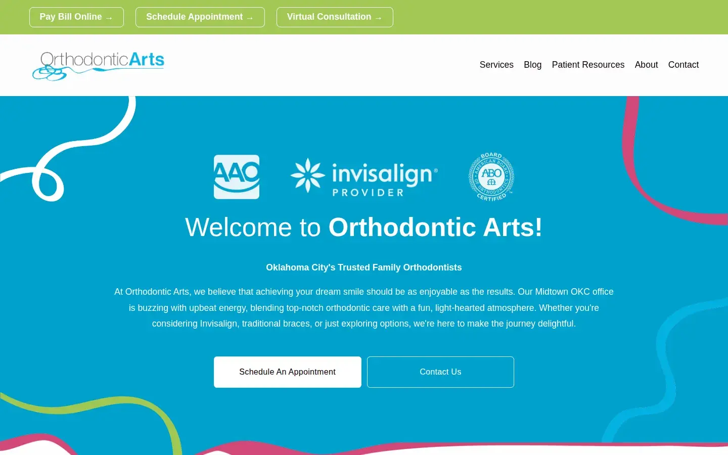 Homepage preview of Orthodontic Arts