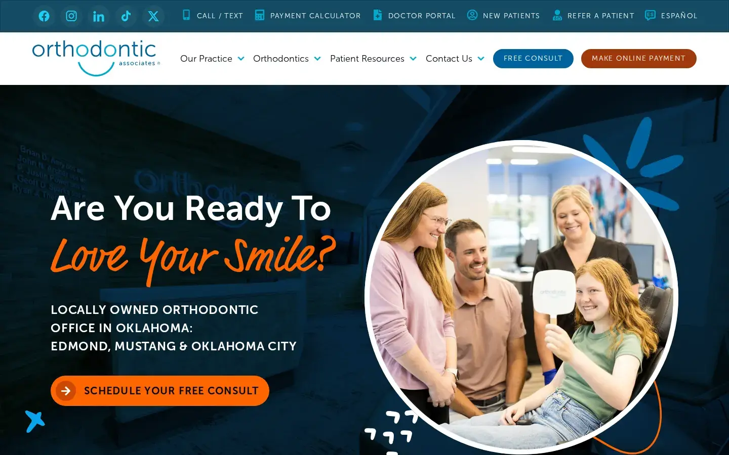 Homepage preview of Orthodontic Associates