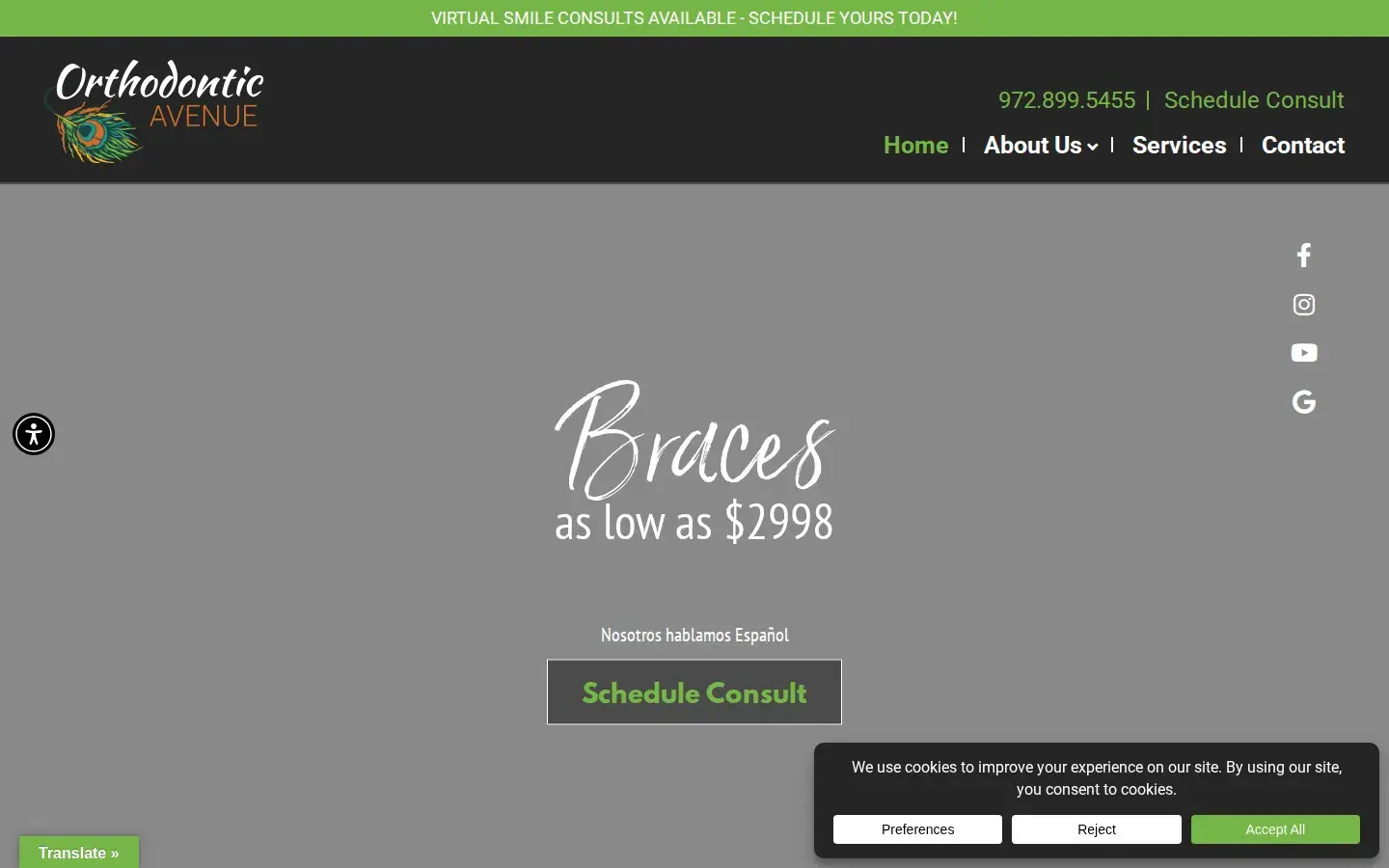 Homepage preview of Orthodontic Avenue