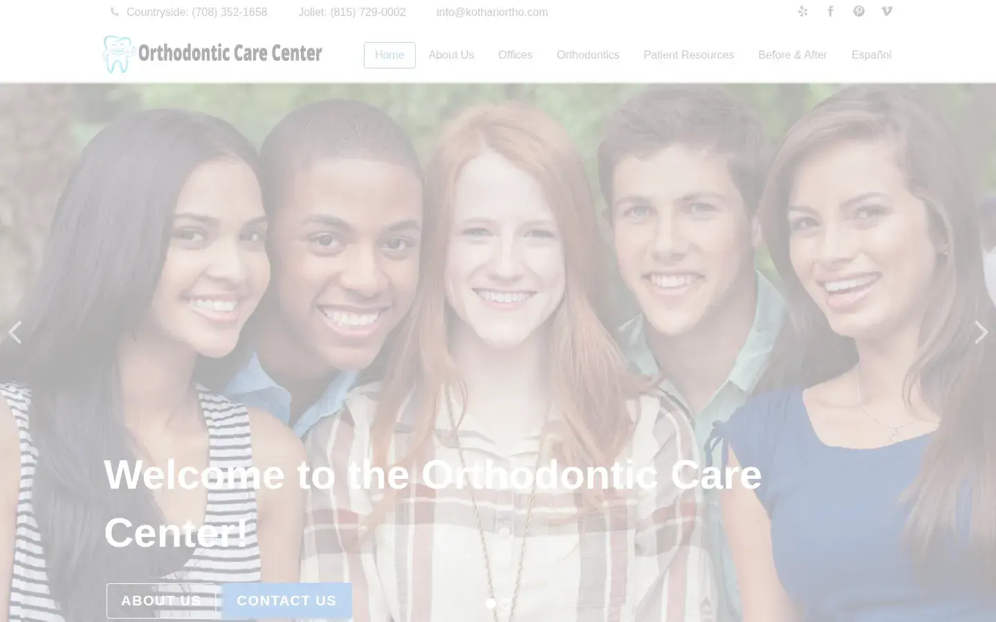 Homepage preview of Orthodontic Care Center