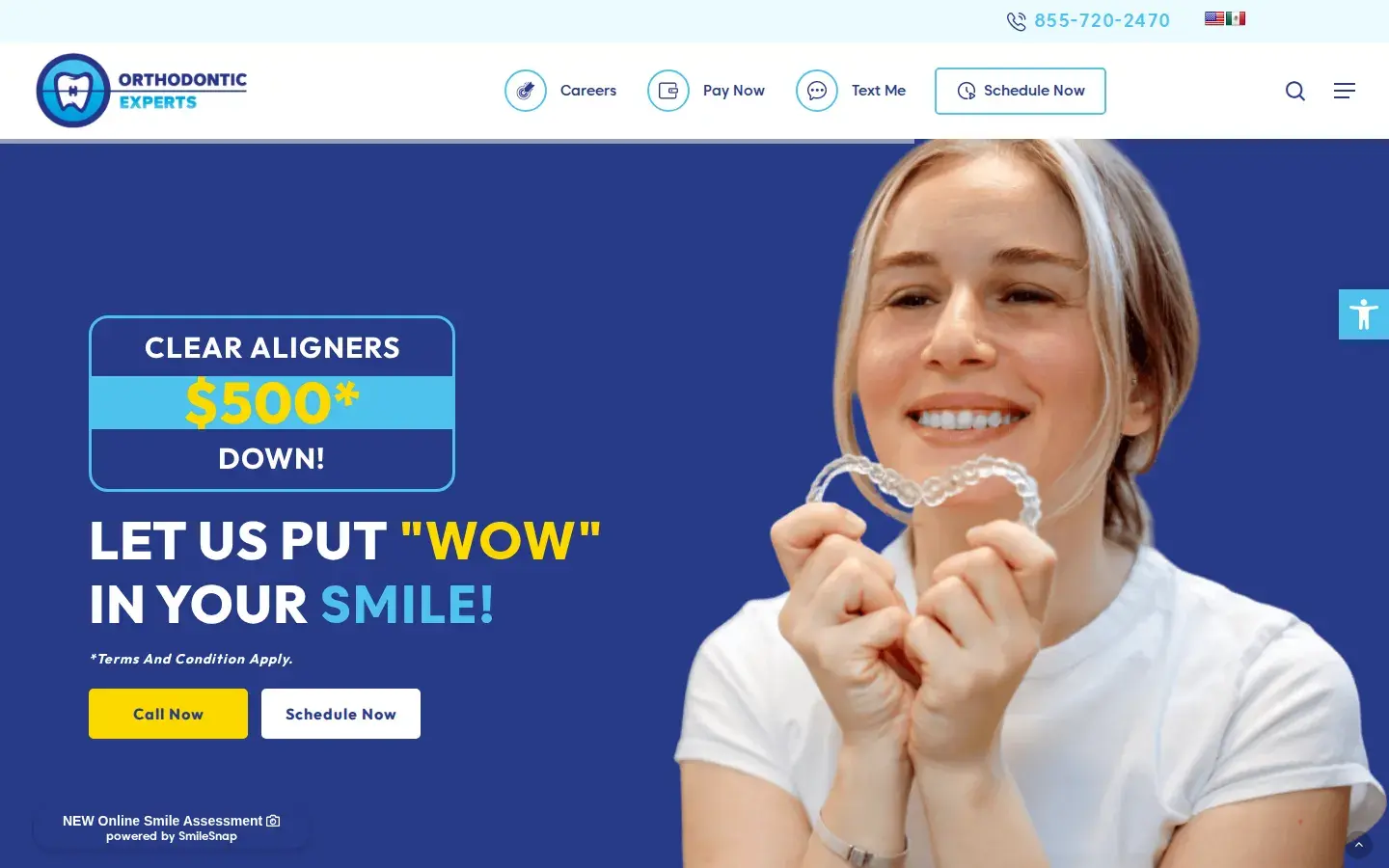 Homepage preview of Orthodontic Experts Aurora