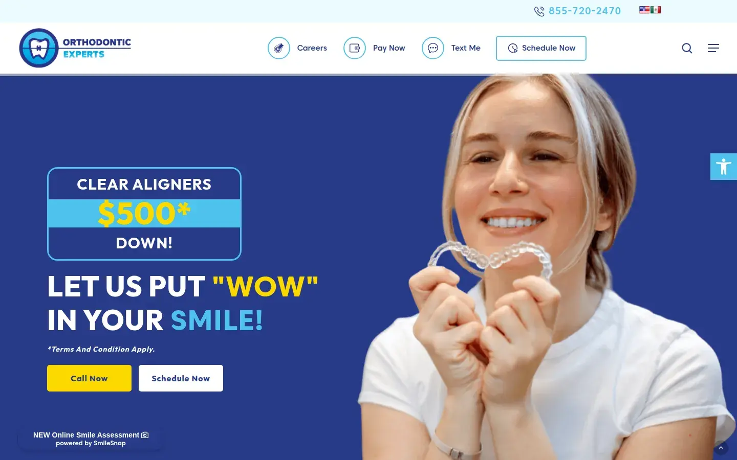 Homepage preview of Orthodontic Experts
