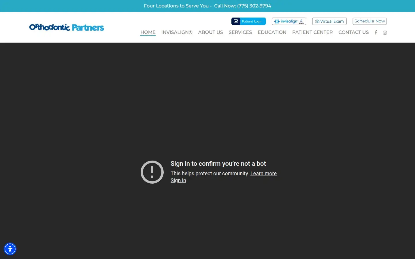 Homepage preview of Orthodontic Partners – Reno