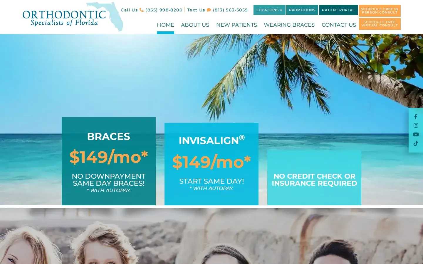 Homepage preview of Orthodontic Specialists of Florida – Fort Lauderdale