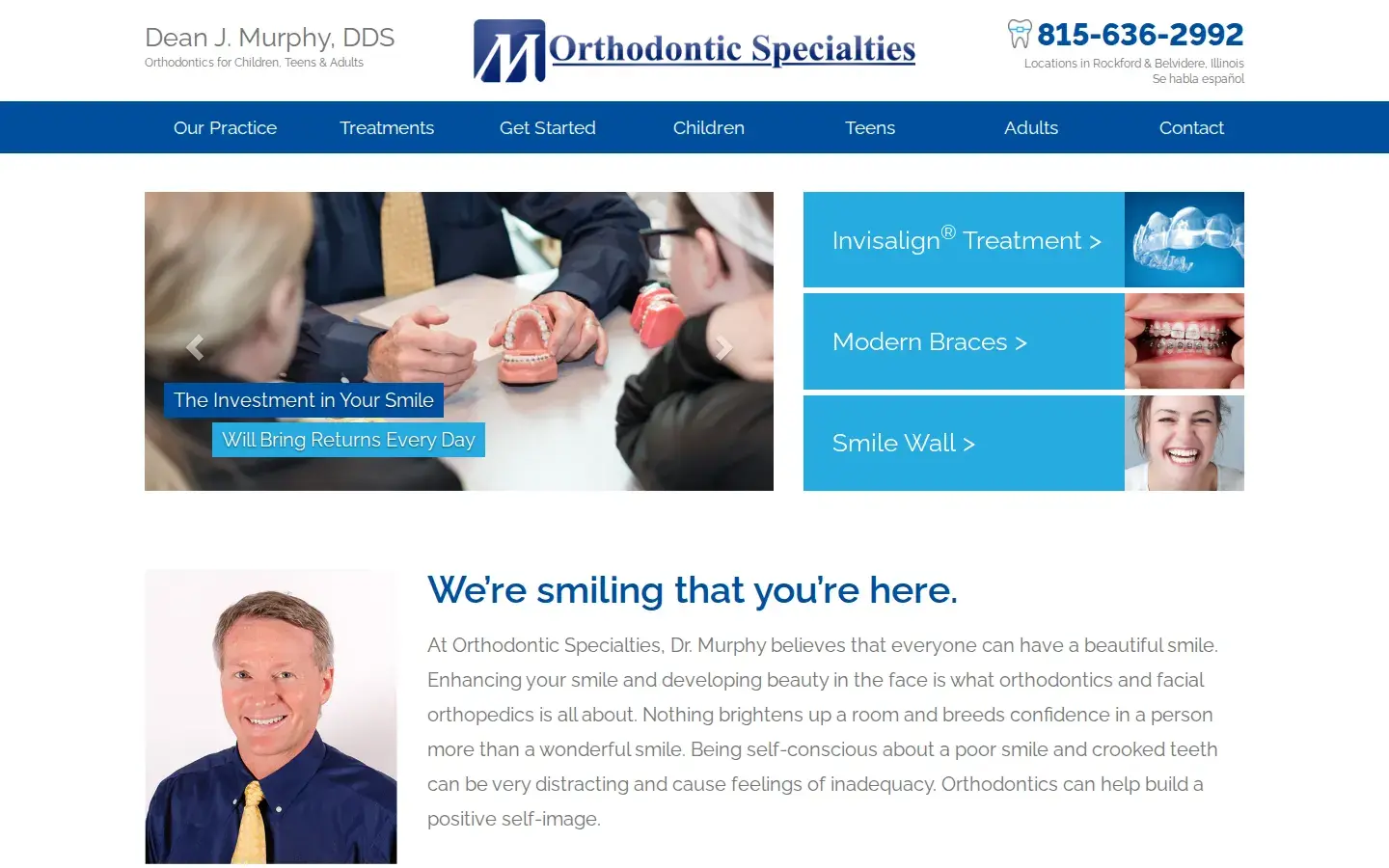 Homepage preview of Orthodontic Specialties