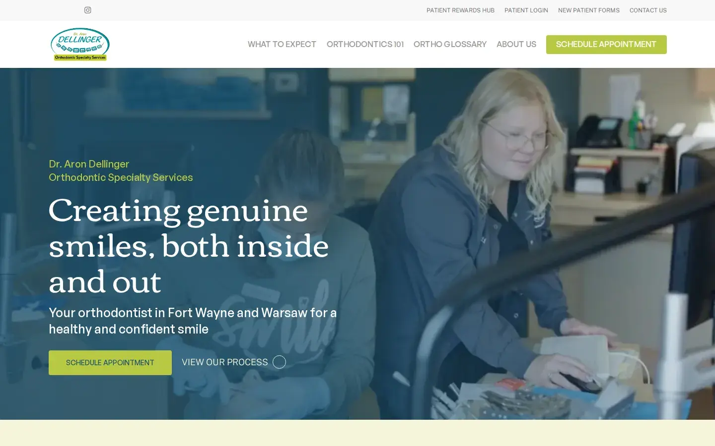 Homepage preview of Orthodontic Specialty Services – Dr. Aron Dellinger DDS