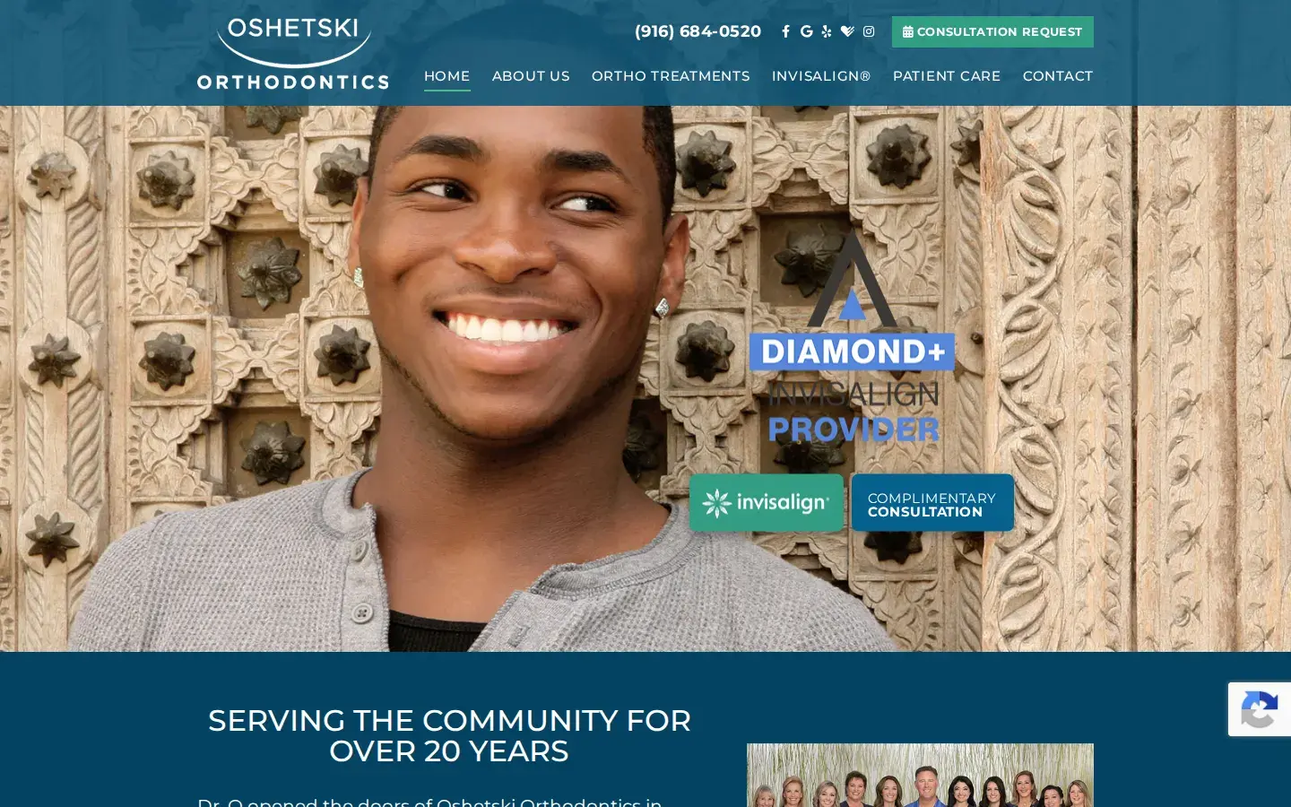 Homepage preview of Oshetski Orthodontics, Elk Grove