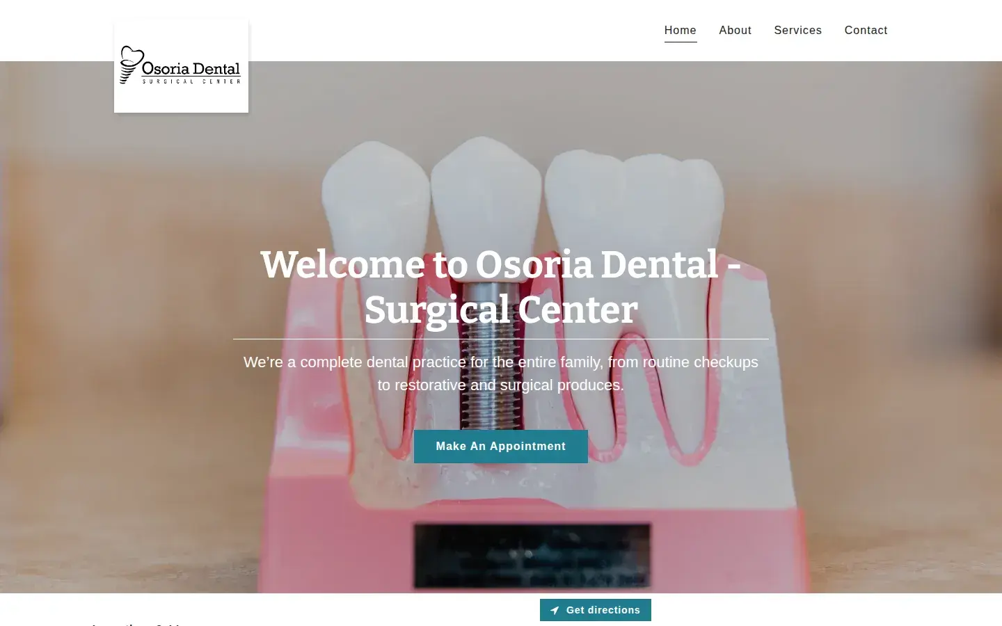 Homepage preview of Osoria Dental – Surgical Center