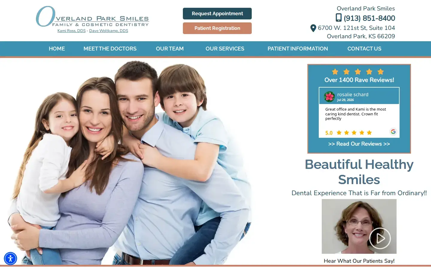 Homepage preview of Overland Park Smiles