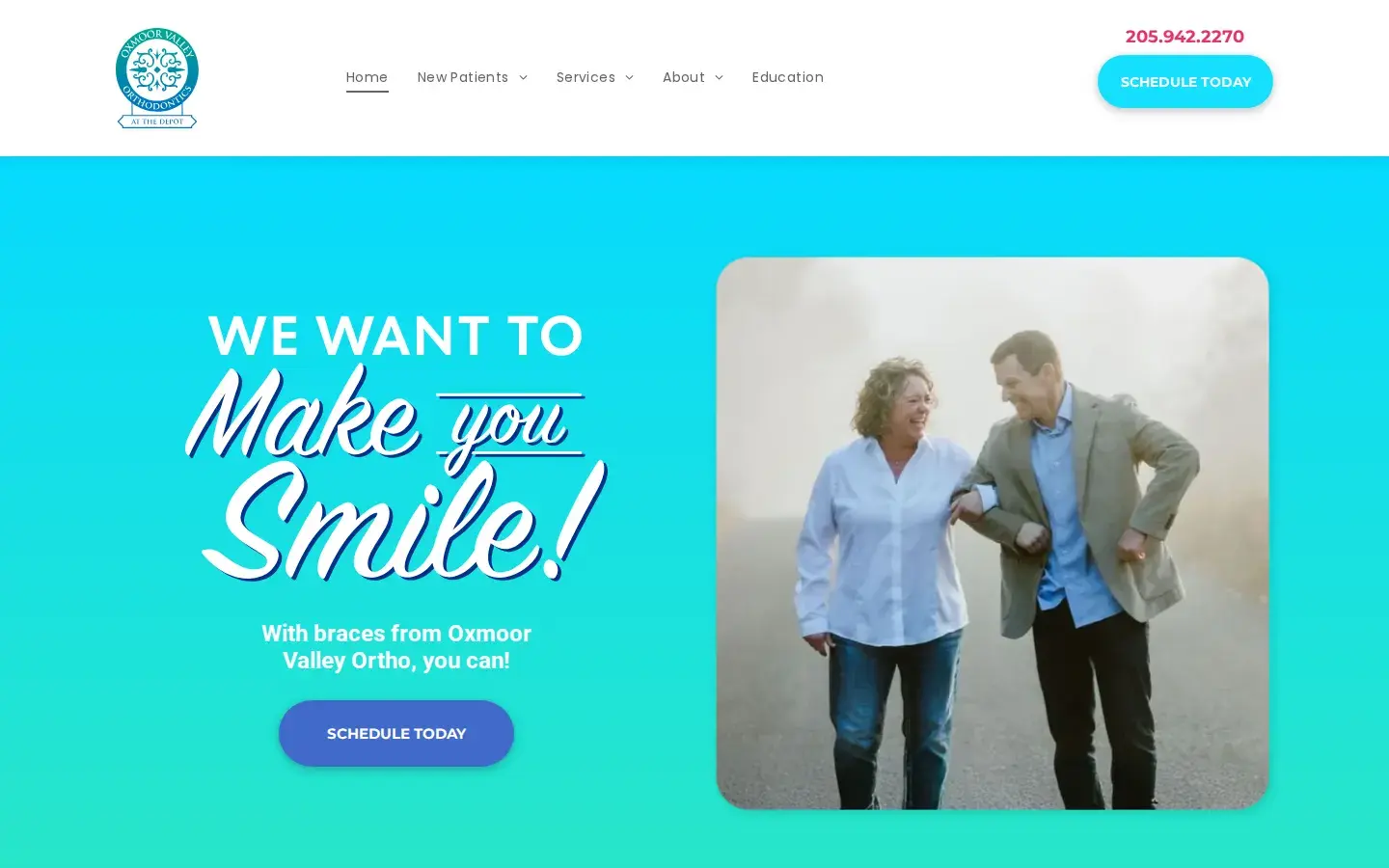 Homepage preview of Oxmoor Valley Orthodontics