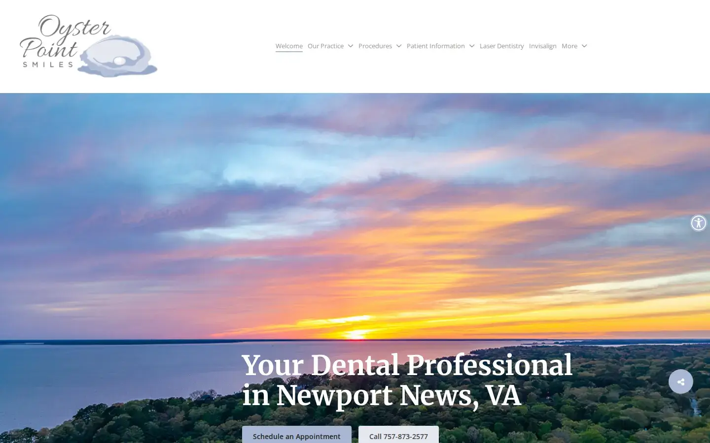 Homepage preview of Oyster Point Smiles