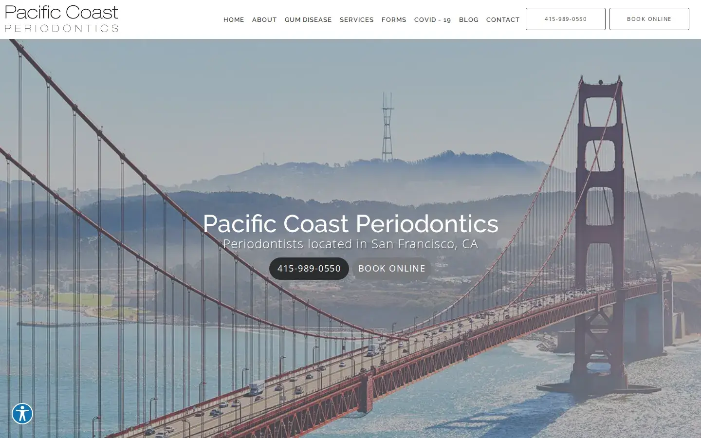 Homepage preview of Pacific Coast Periodontics