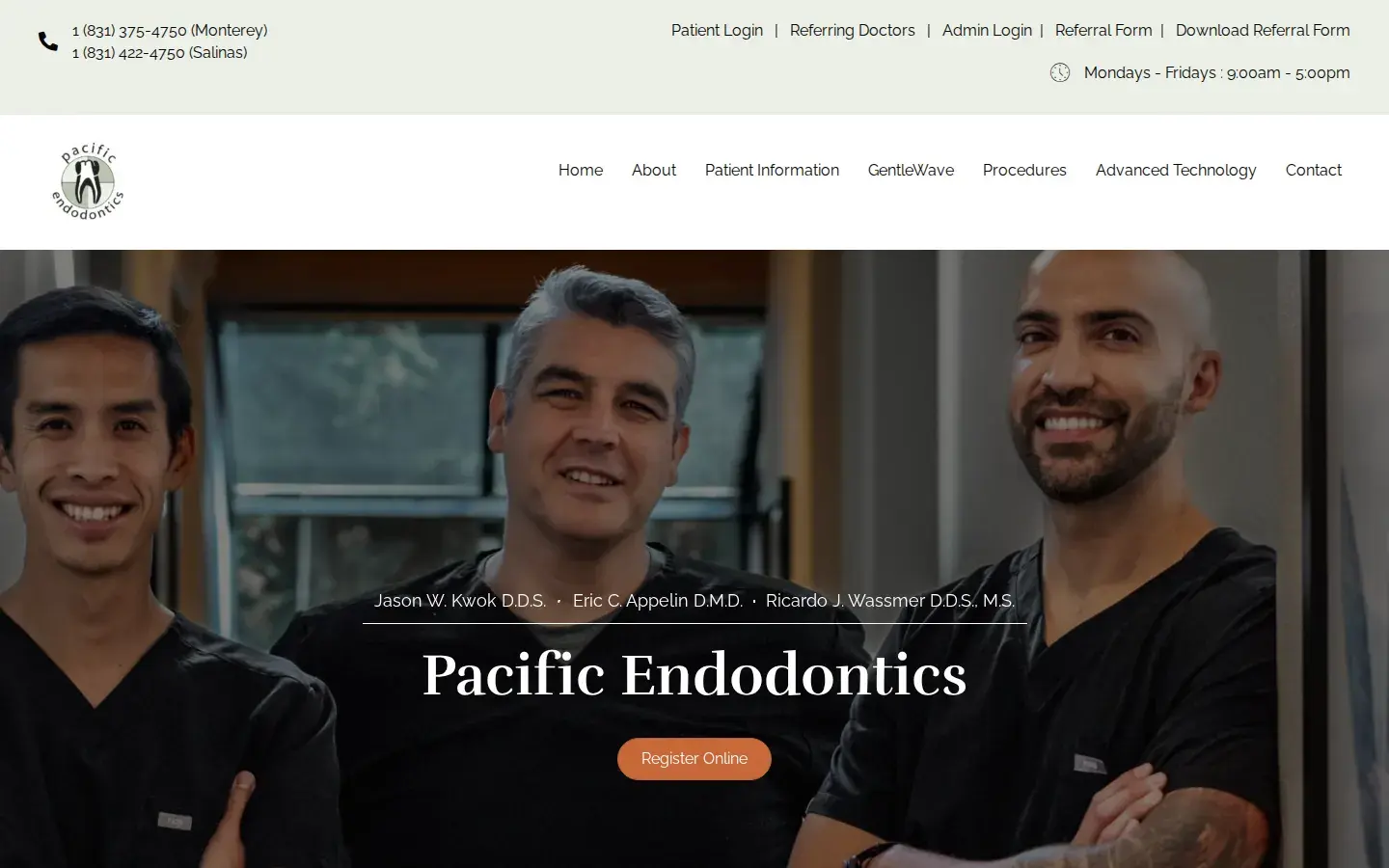 Homepage preview of Pacific Endodontics Salinas