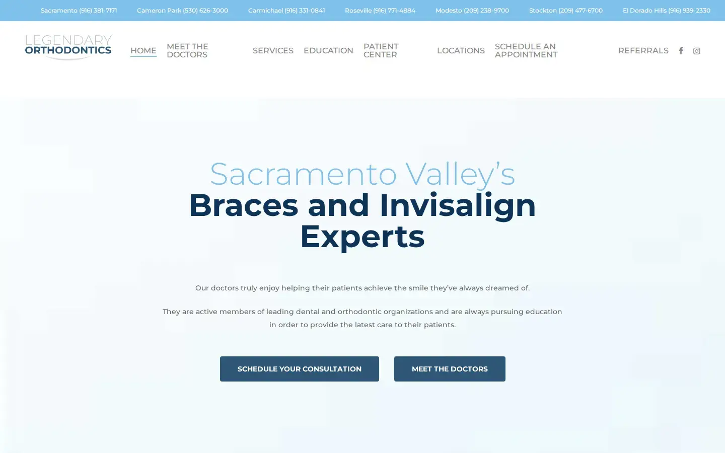 Homepage preview of Pacific Family Orthodontics