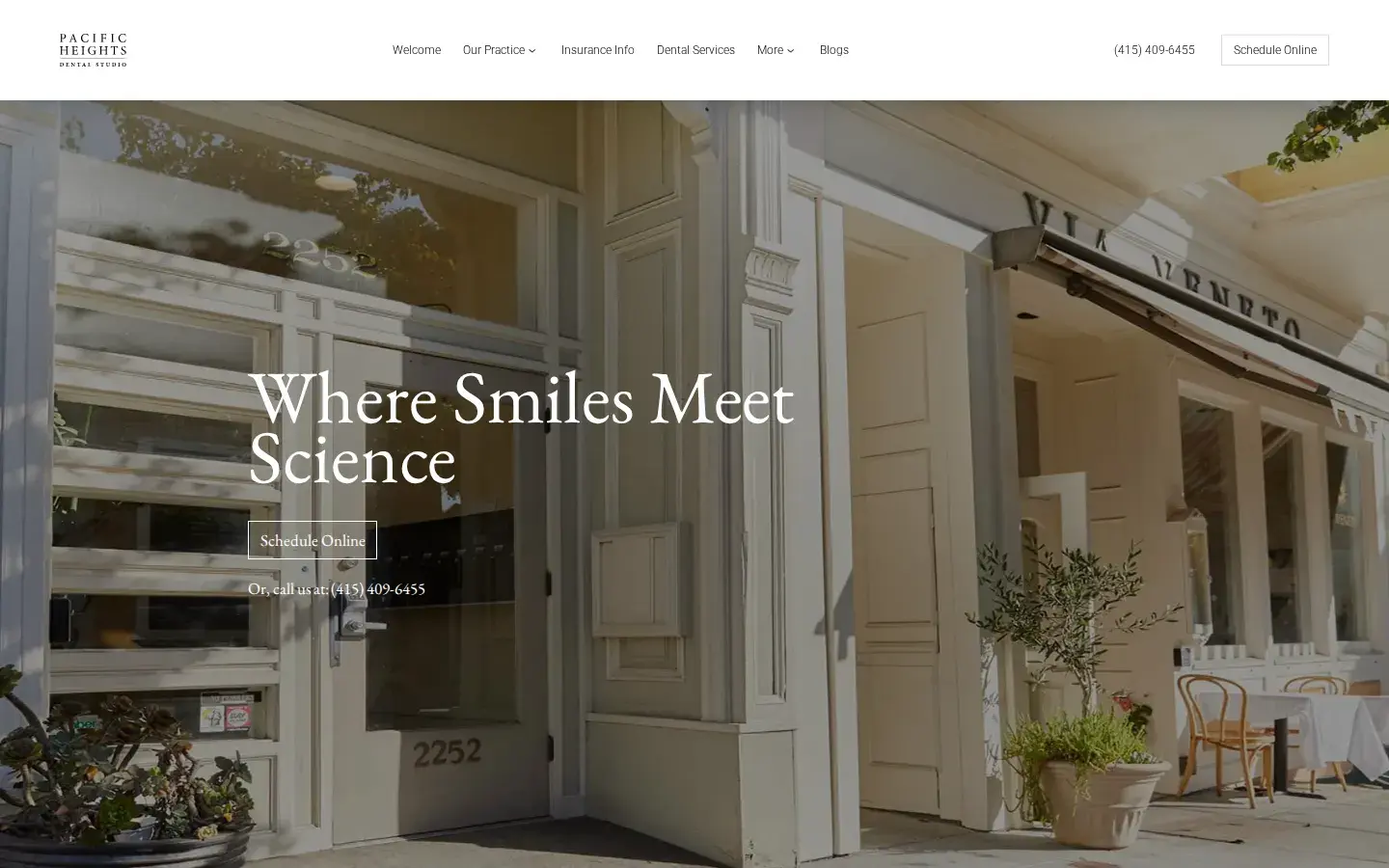 Homepage preview of Pacific Heights Dental Studio / Dental & Facial Aesthetic
