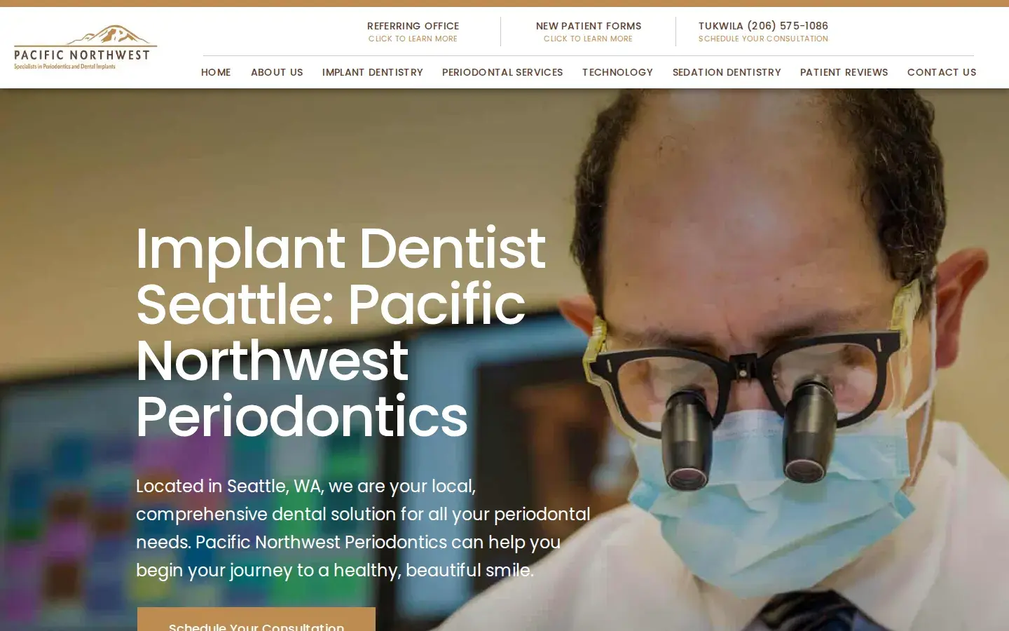 Homepage preview of Pacific Northwest Periodontics: Dr. Rapoport and Dr. Schuler