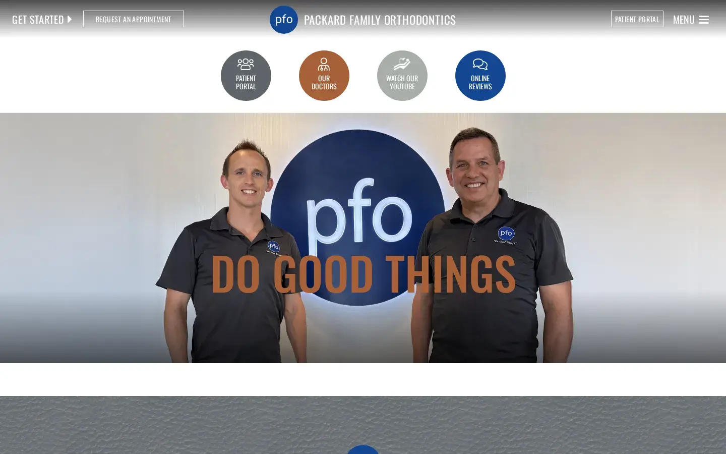 Homepage preview of Packard Family Orthodontics