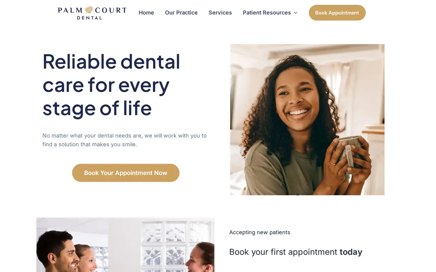 Homepage preview of Palm Court Dental: Ricky Chung, DDS