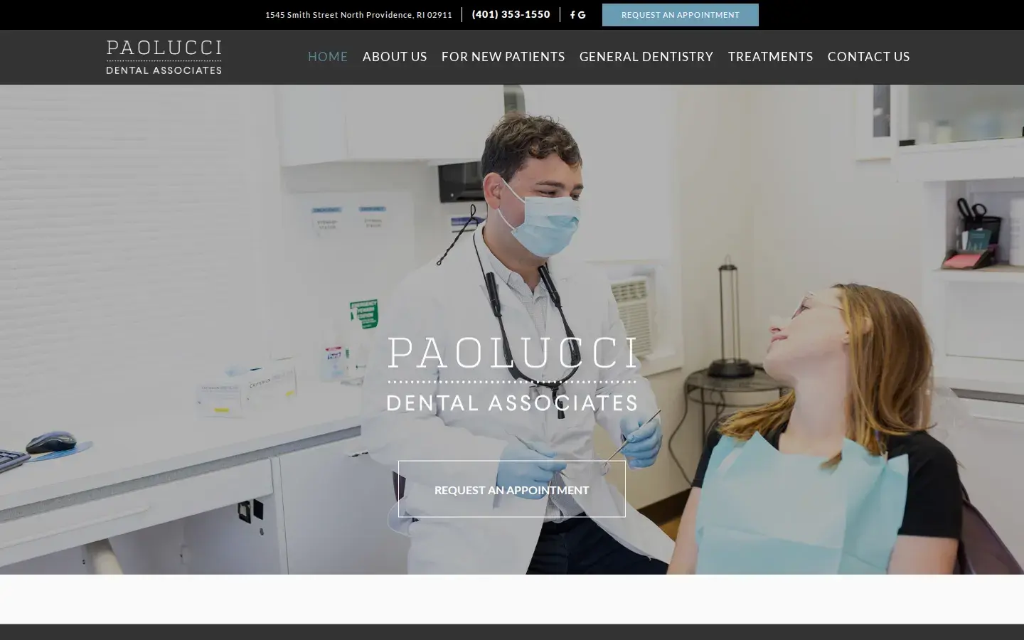Homepage preview of Paolucci Dental Associates