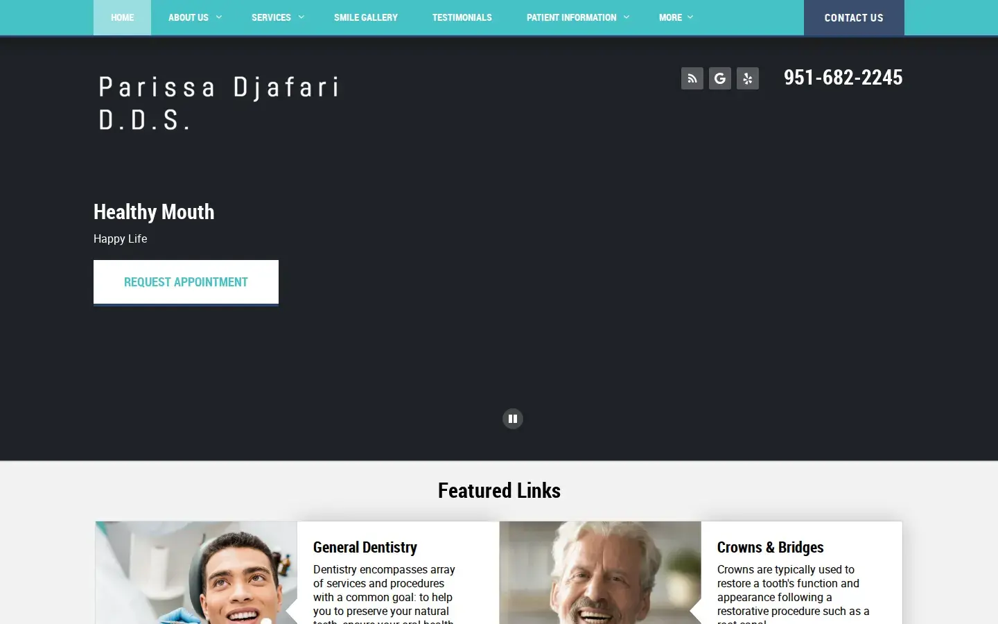 Homepage preview of Parissa Djafari, DDS